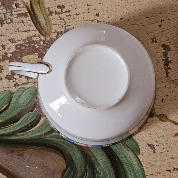 Vintage National Dinnerware Ivory China Cup Saucer Floral Pattern Replacement - Picture 5 of 13